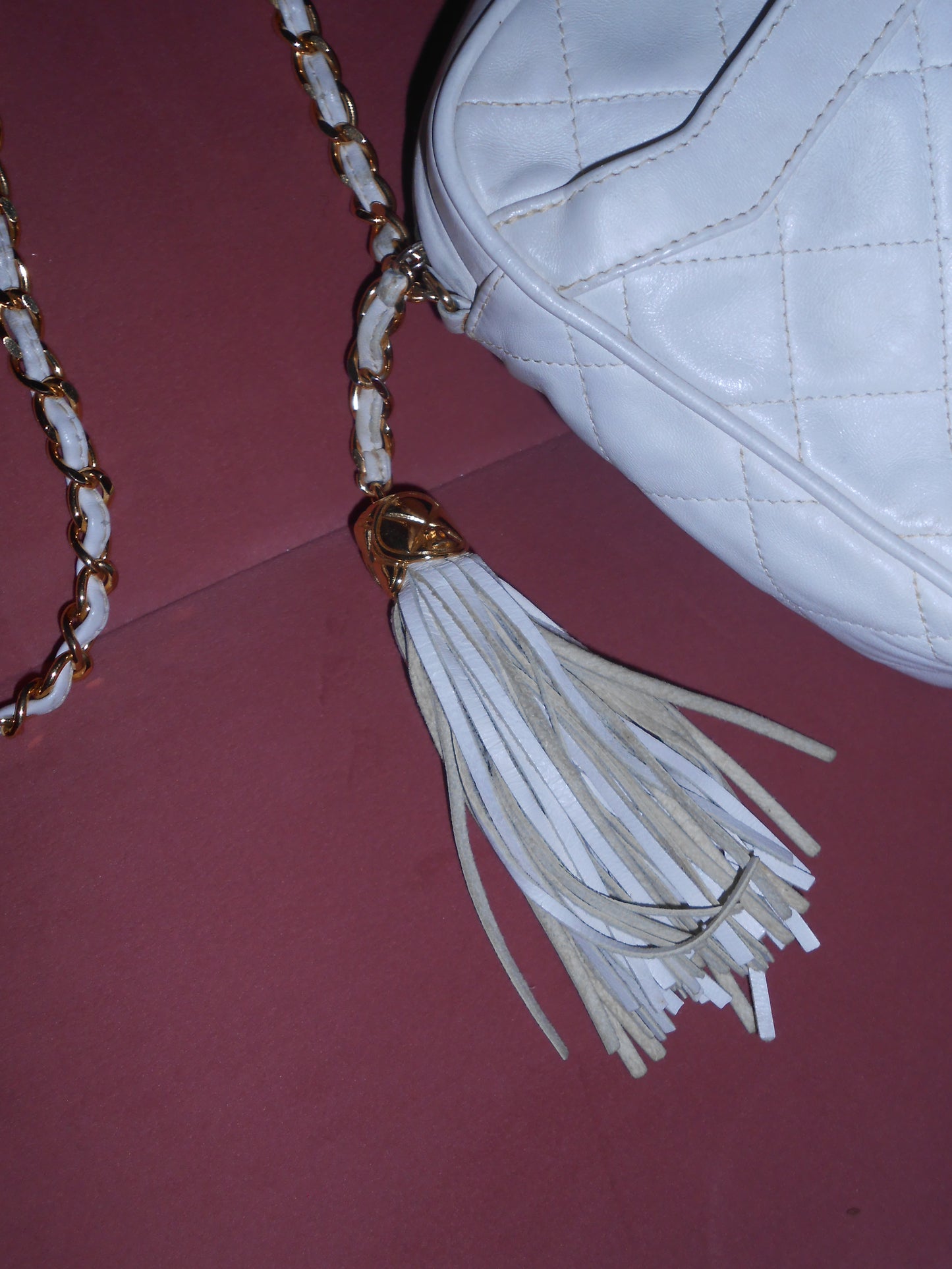 CHANEL BY KARL LAGERFELD 1991/1994 CAMERA BAG WITH TASSLE