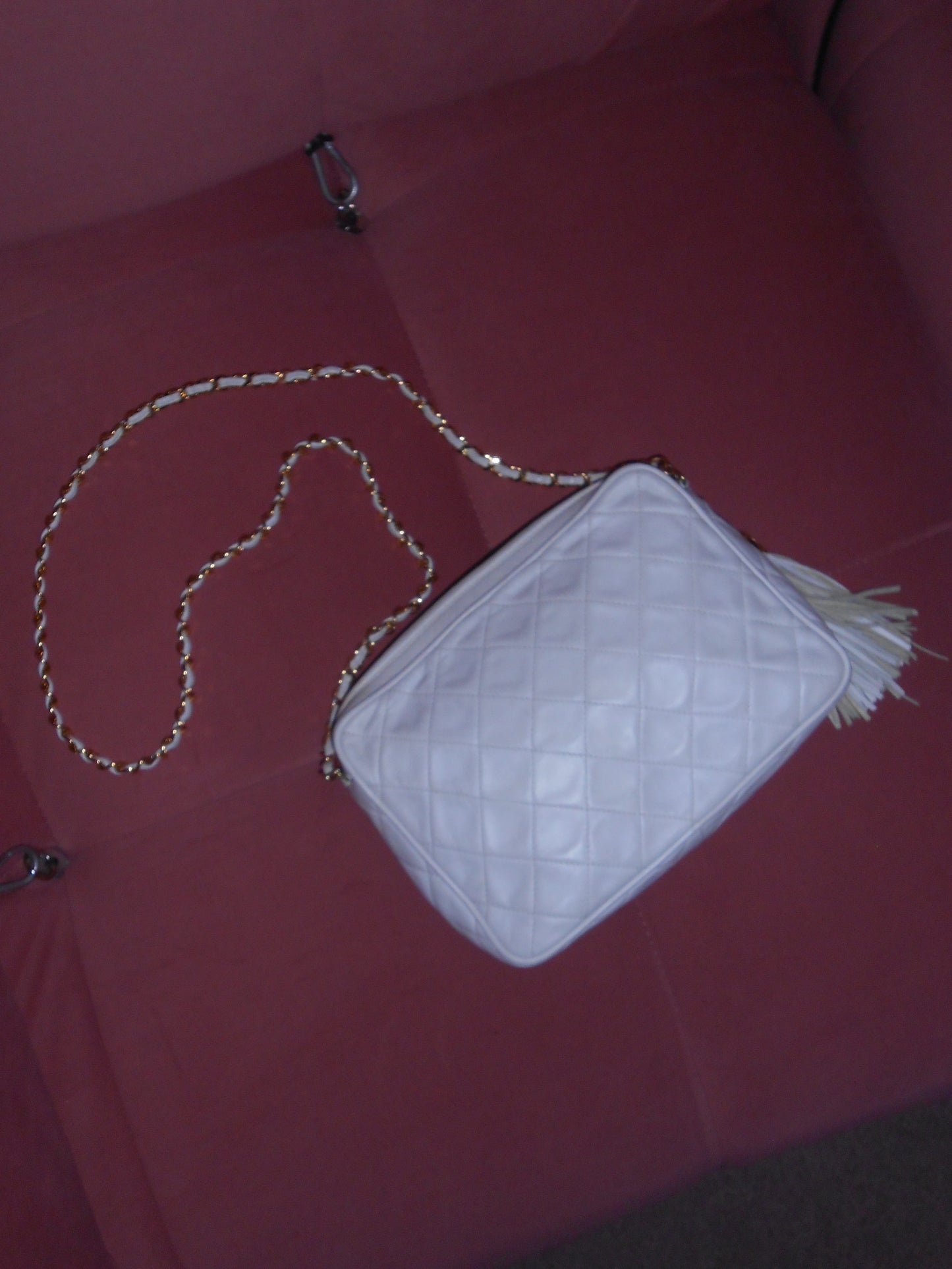 CHANEL BY KARL LAGERFELD 1991/1994 CAMERA BAG WITH TASSLE