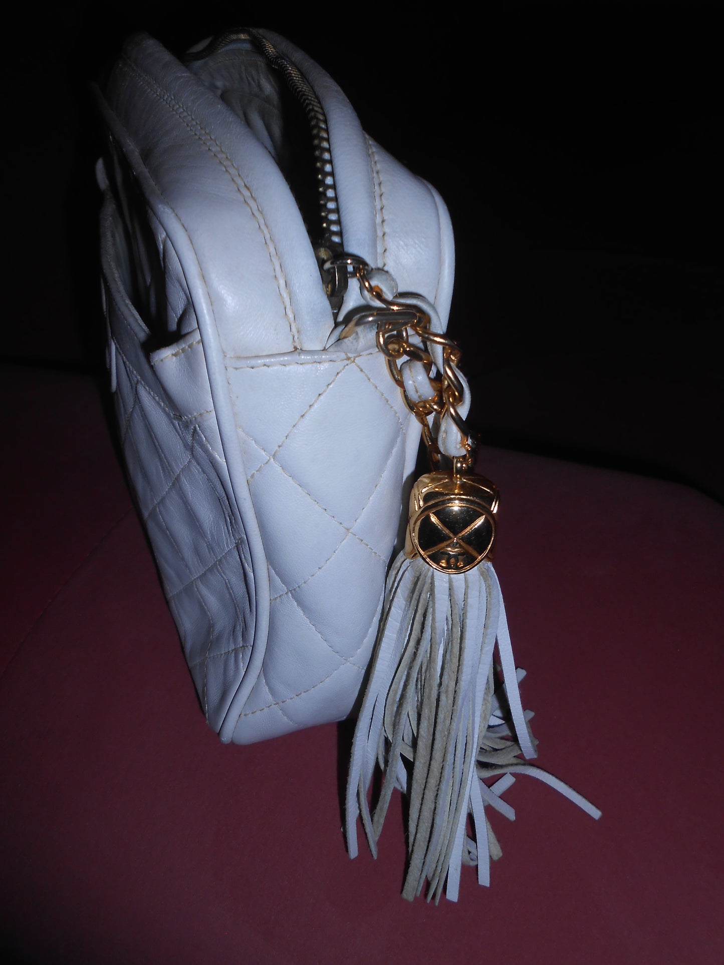 CHANEL BY KARL LAGERFELD 1991/1994 CAMERA BAG WITH TASSLE