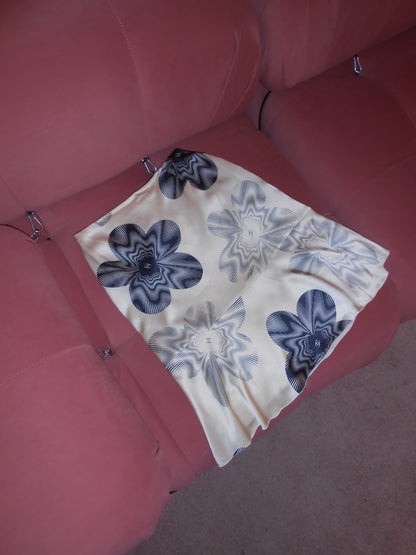 CHANEL BY KARL LAGERFELD CRUISE 2001 SILK PRINTED SKIRT