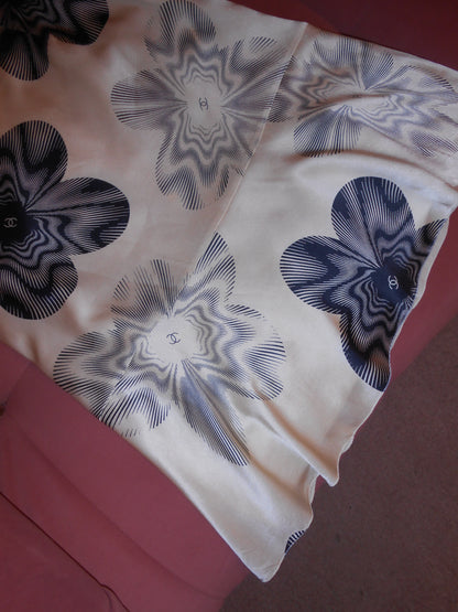 CHANEL BY KARL LAGERFELD CRUISE 2001 SILK PRINTED SKIRT