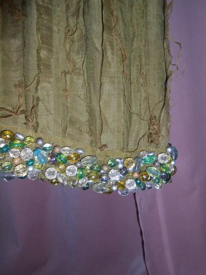 BLUMARINE EARLY 2000S SILK DRESS WITH GEMSTONES
