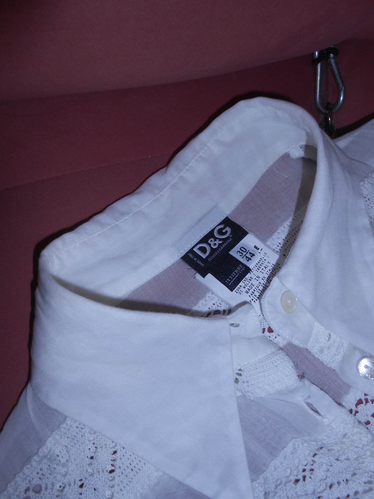 DOLCE & GABBANA EARLY 2000S COTTON & CROCHET BLOUSE