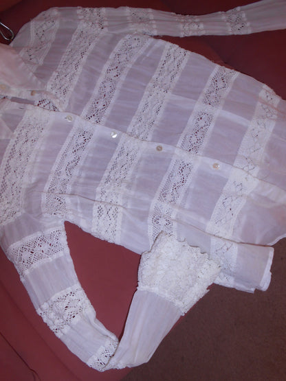 DOLCE & GABBANA EARLY 2000S COTTON & CROCHET BLOUSE