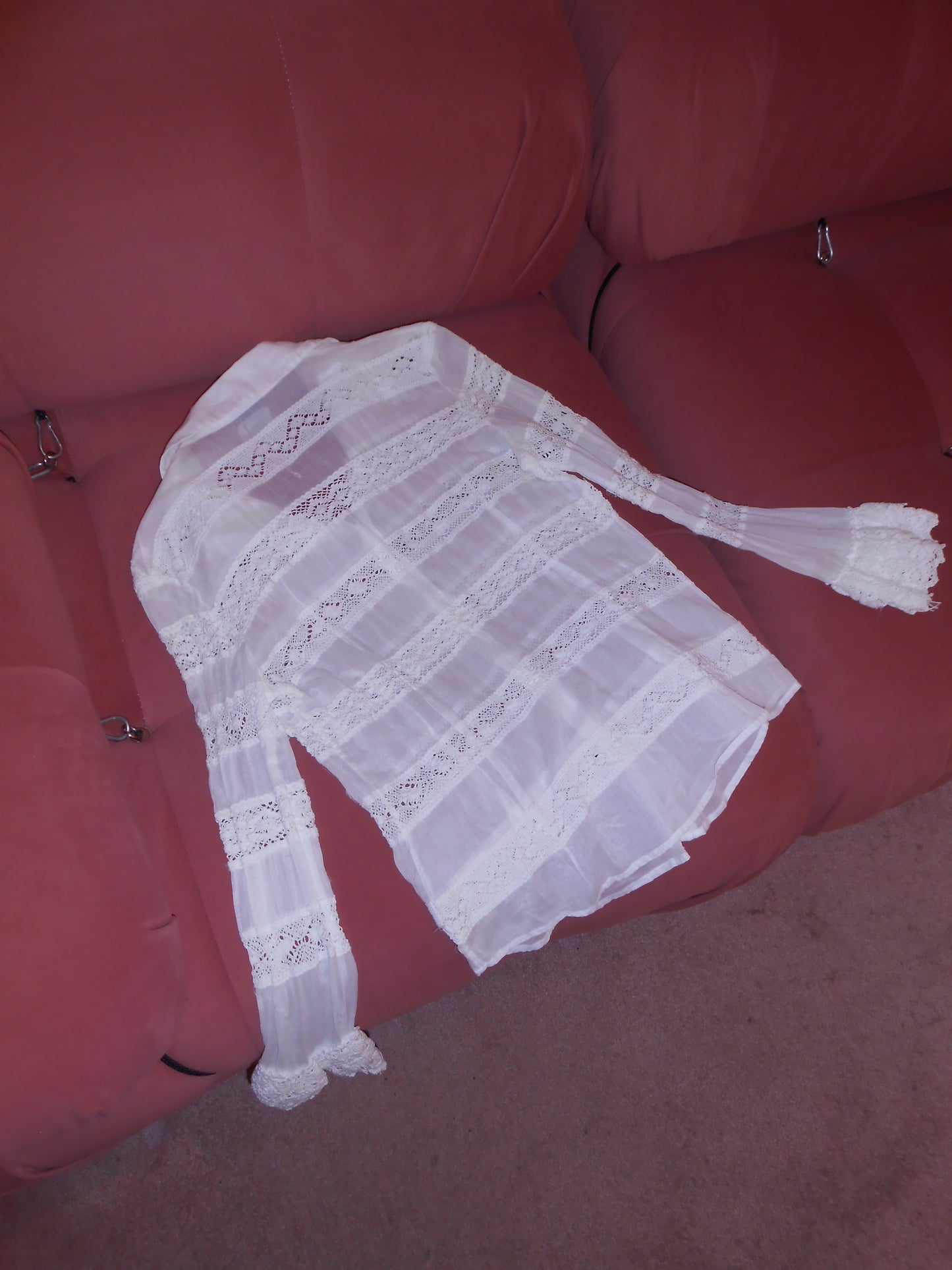 DOLCE & GABBANA EARLY 2000S COTTON & CROCHET BLOUSE