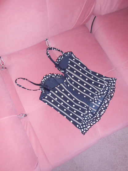 CHANTAL THOMASS 1990S POLKA DOT BUSTIER TOP
