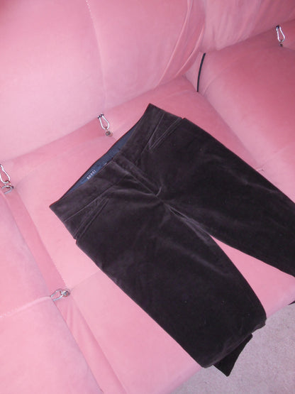 GUCCI BY TOM FORD FW 2002 BROWN VELVET TROUSERS