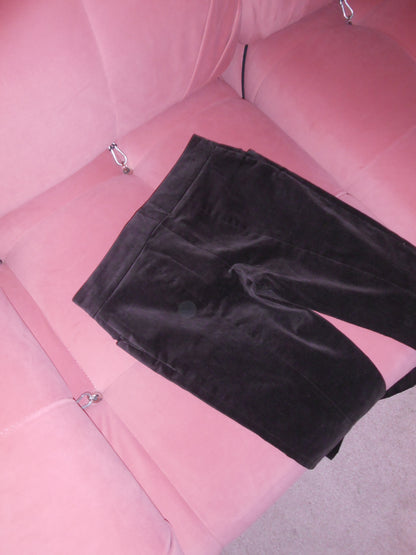 GUCCI BY TOM FORD FW 2002 BROWN VELVET TROUSERS