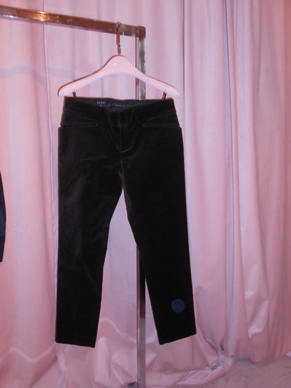 GUCCI BY TOM FORD FW 2002 BROWN VELVET TROUSERS