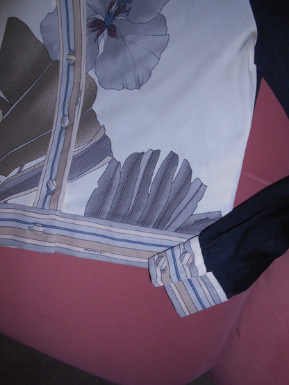 LEONARD 1960S PRINTED CARDIGAN TOP