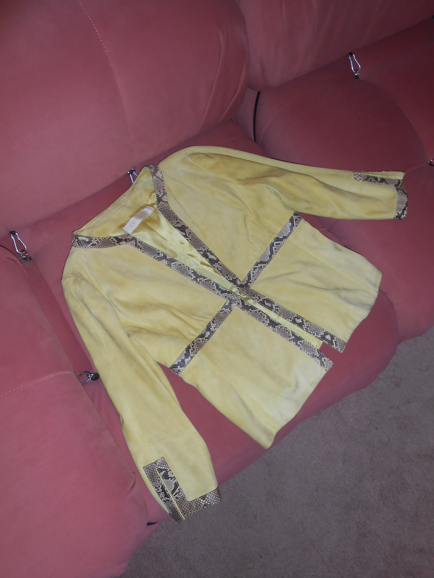 VALENTINO EARLY 2000S SUEDE & PYTHON JACKET