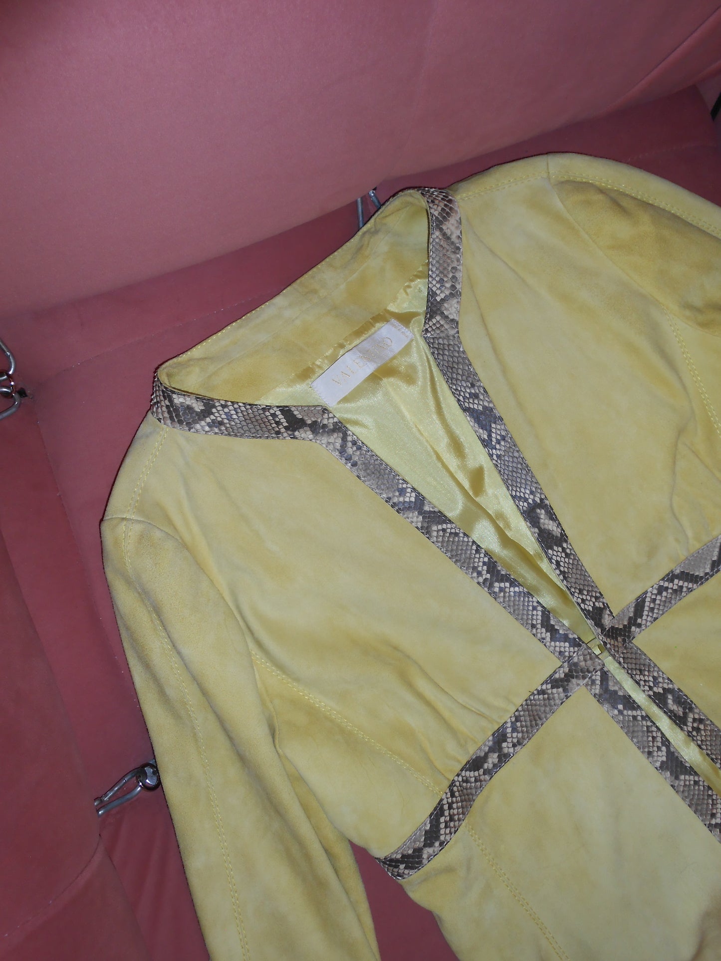 VALENTINO EARLY 2000S SUEDE & PYTHON JACKET