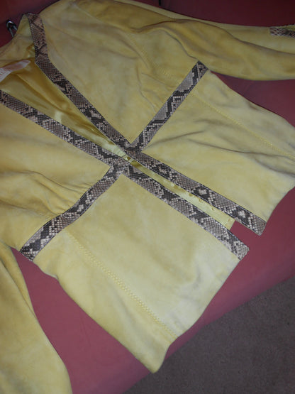 VALENTINO EARLY 2000S SUEDE & PYTHON JACKET