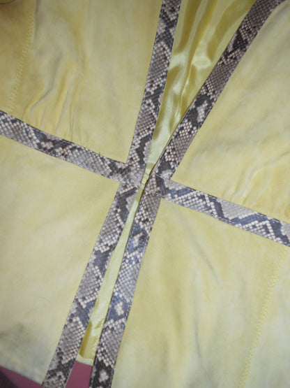 VALENTINO EARLY 2000S SUEDE & PYTHON JACKET