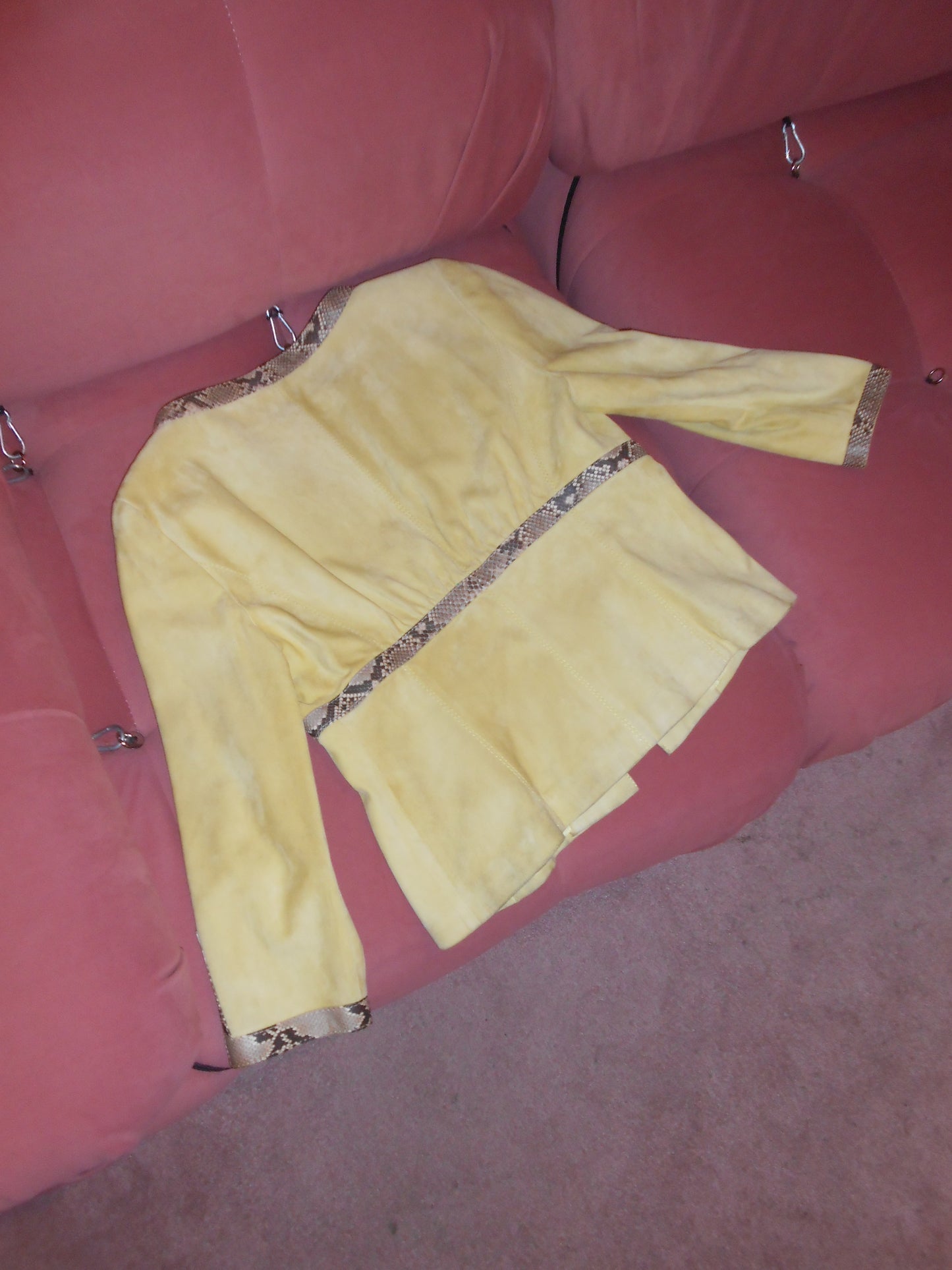 VALENTINO EARLY 2000S SUEDE & PYTHON JACKET