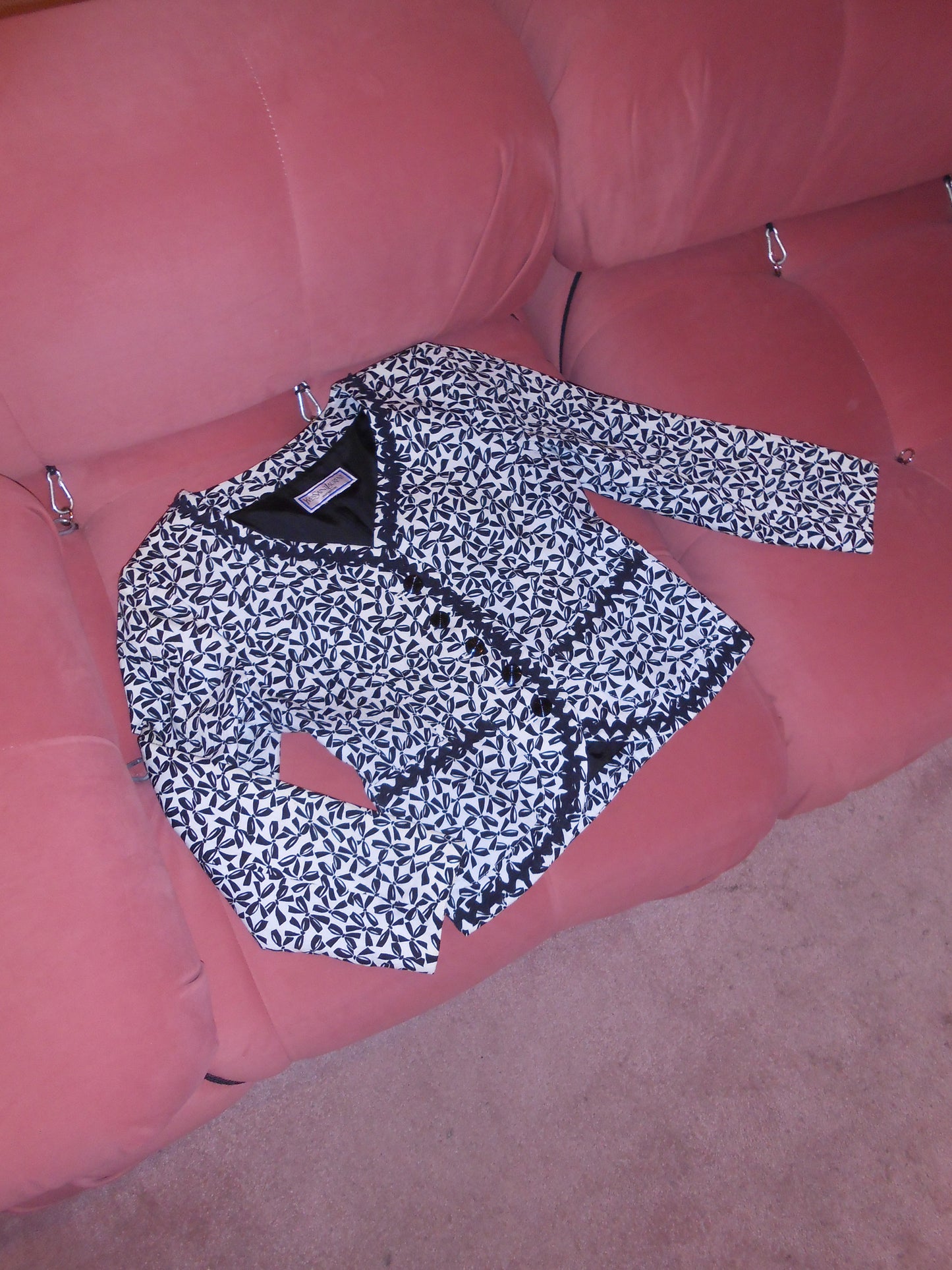 YVES SAINT LAURENT VARIATION  1980S JACKET WITH BOWS