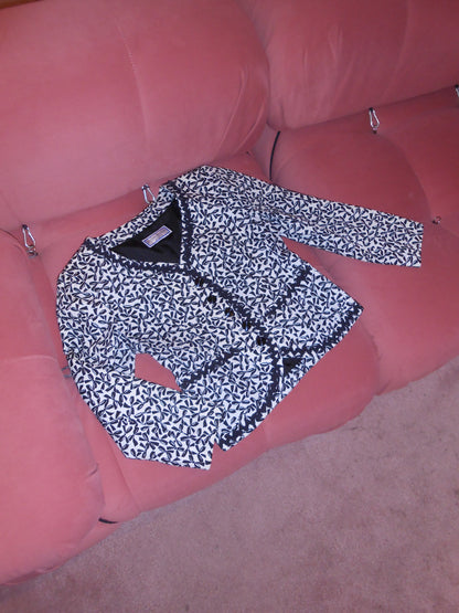 YVES SAINT LAURENT VARIATION  1980S JACKET WITH BOWS