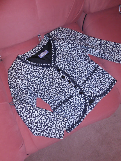 YVES SAINT LAURENT VARIATION  1980S JACKET WITH BOWS