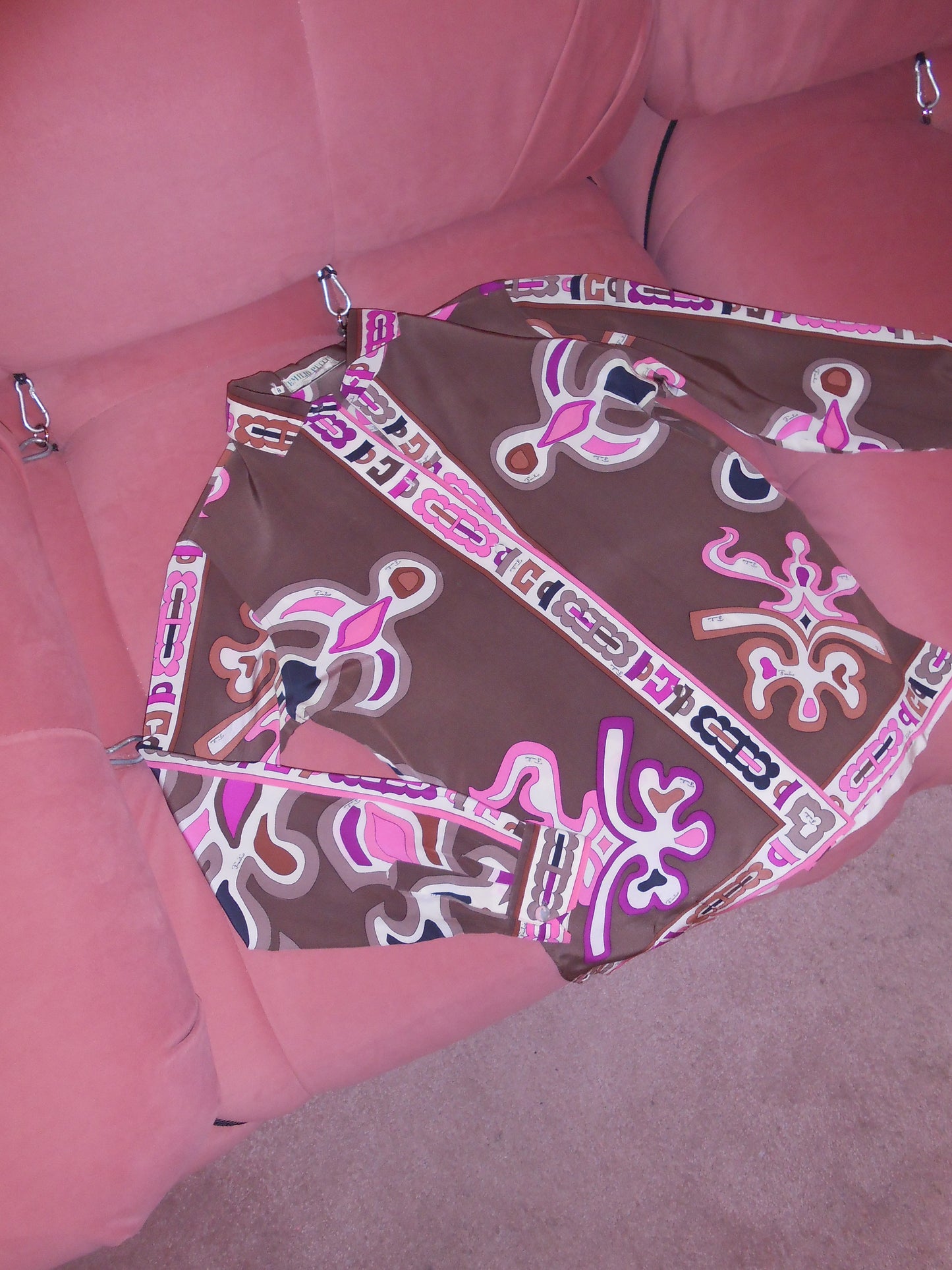 PUCCI 1960S SILK PRINTED BLOUSE