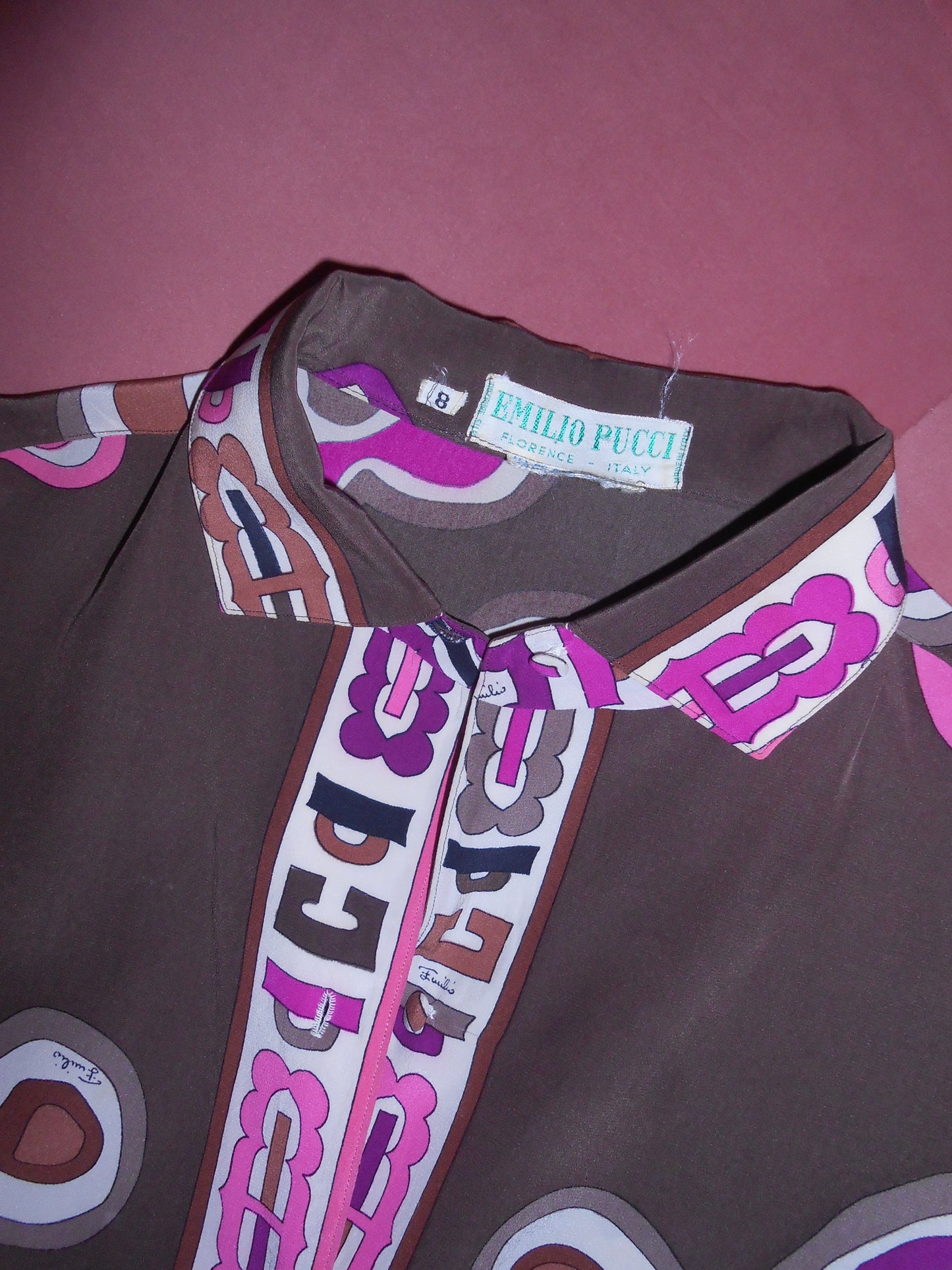 PUCCI 1960S SILK PRINTED BLOUSE