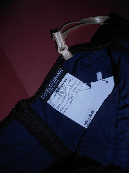 DOLCE & GABBANA EARLY 2000S VELVET CAMI WITH SEQUIN FLOWER