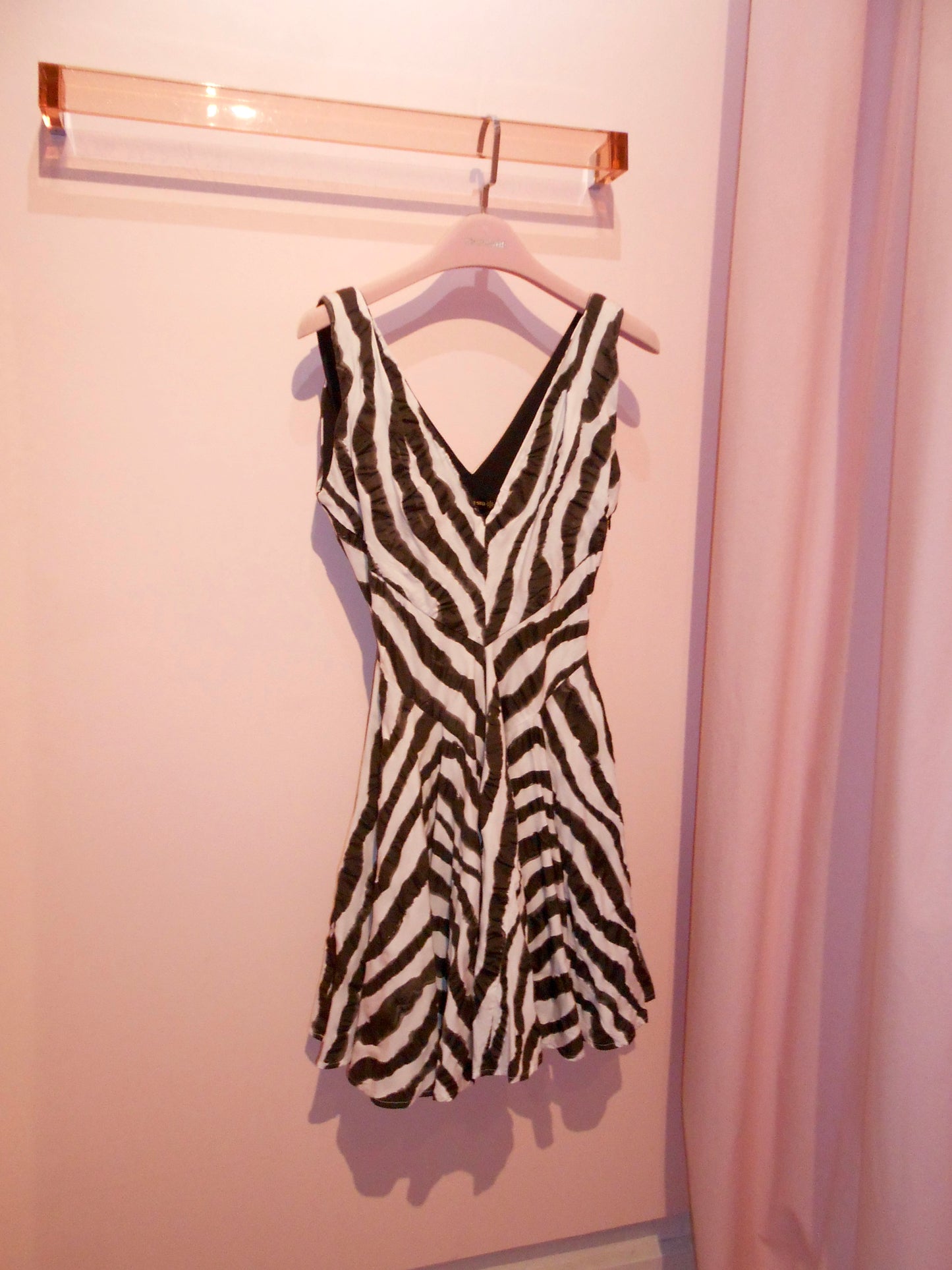 PLEIN SUD 1990S COTTON ZEBRA DRESS
