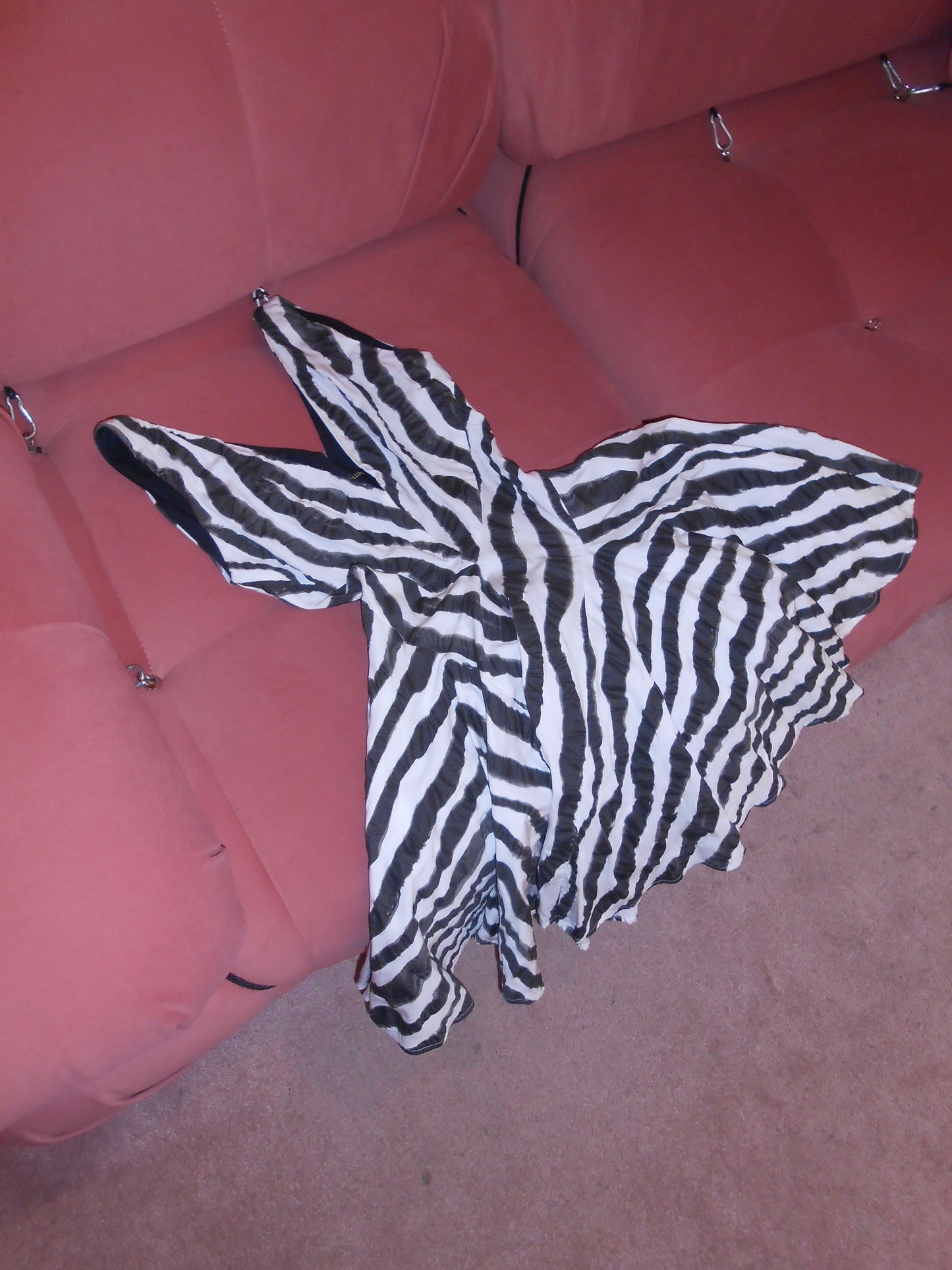 PLEIN SUD 1990S COTTON ZEBRA DRESS