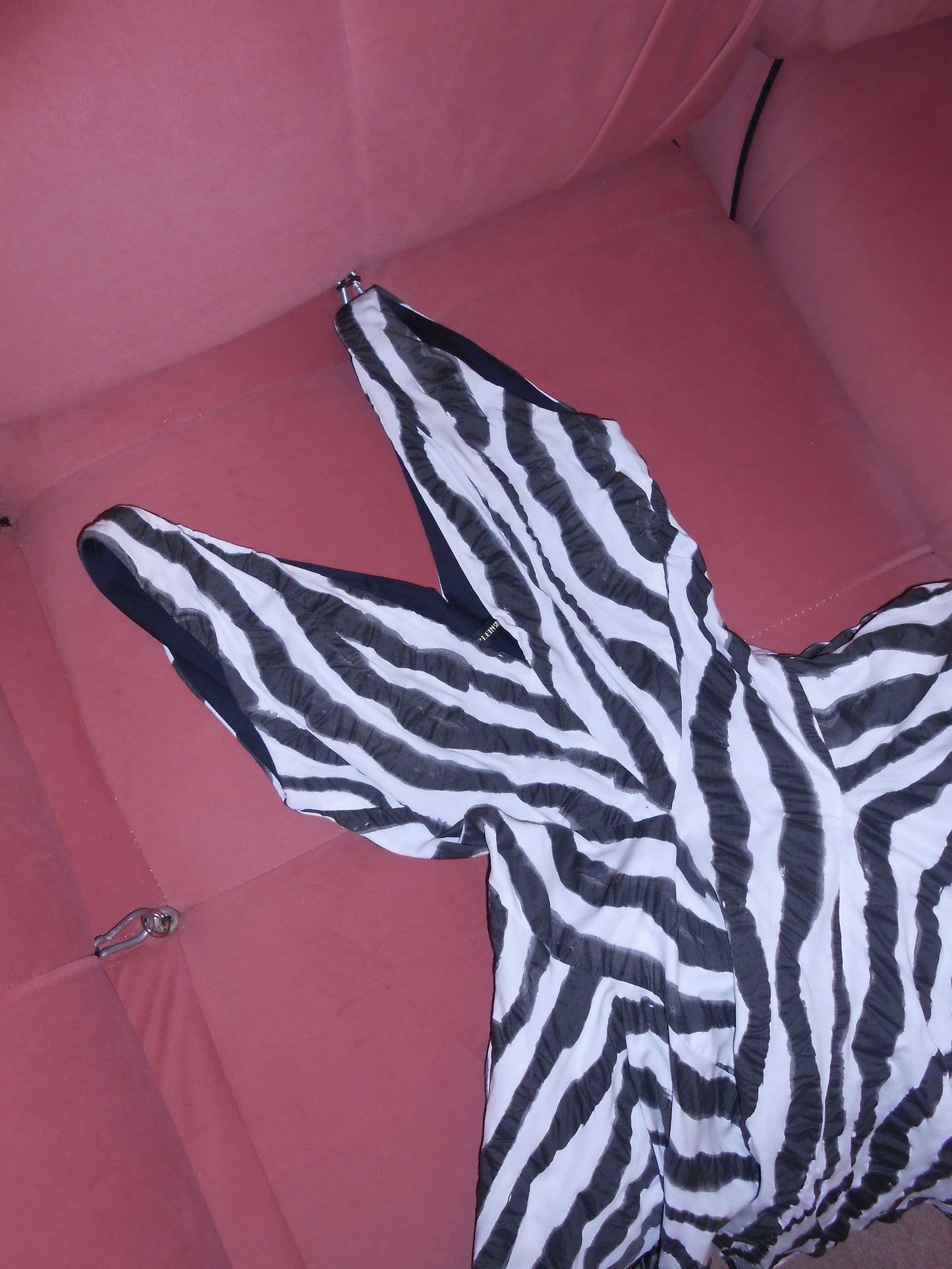 PLEIN SUD 1990S COTTON ZEBRA DRESS