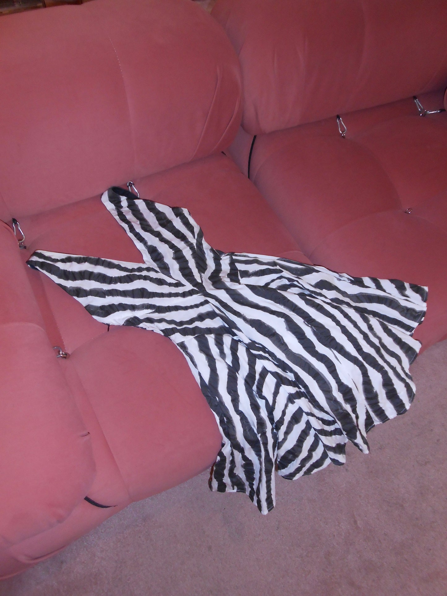 PLEIN SUD 1990S COTTON ZEBRA DRESS