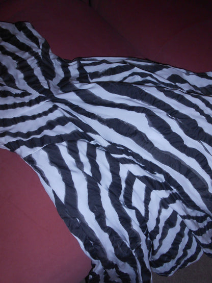 PLEIN SUD 1990S COTTON ZEBRA DRESS