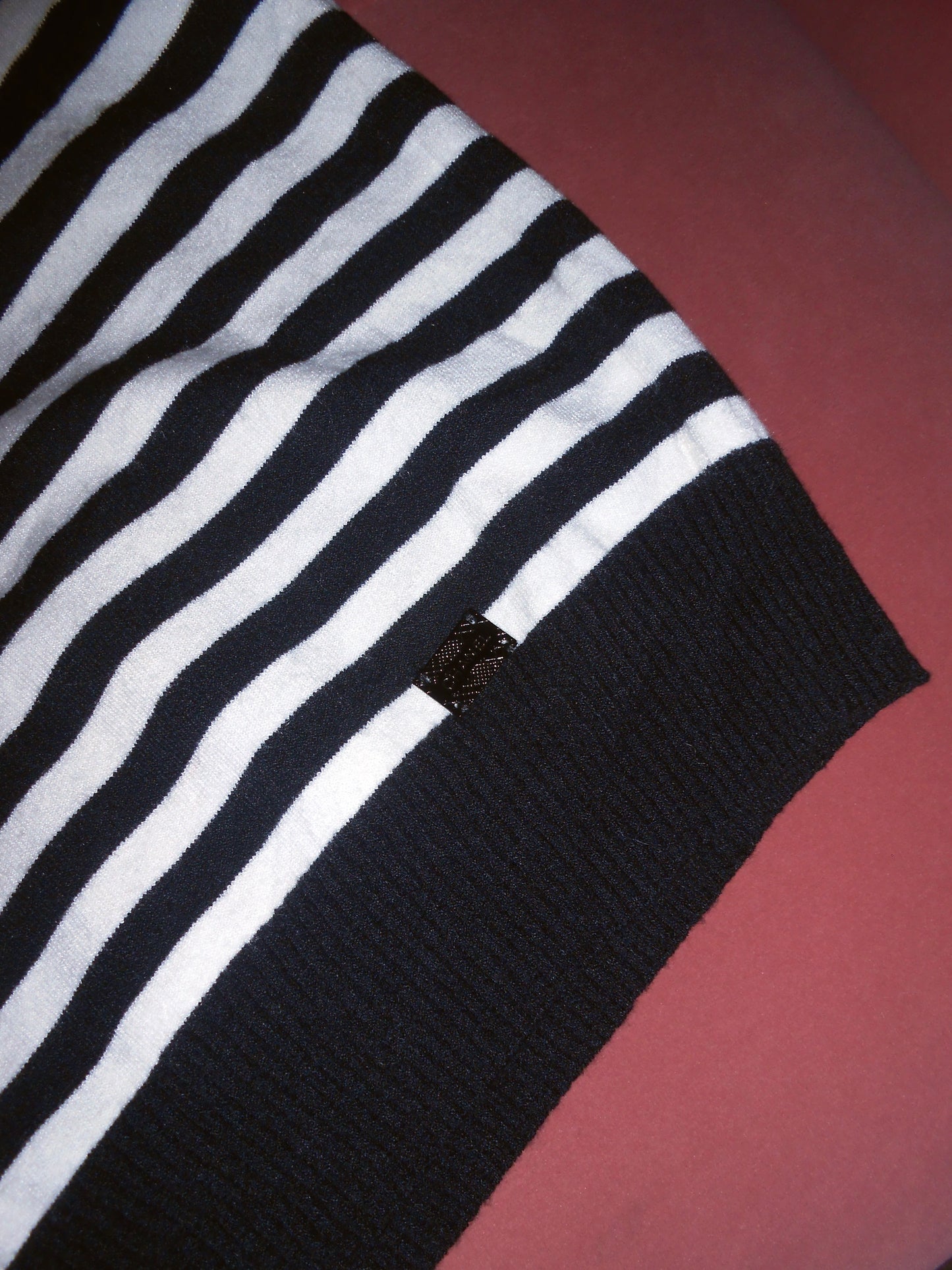 CHANEL BY KARL LAGERFELD SS 2005 LACE & STRIPED KNIT TOP