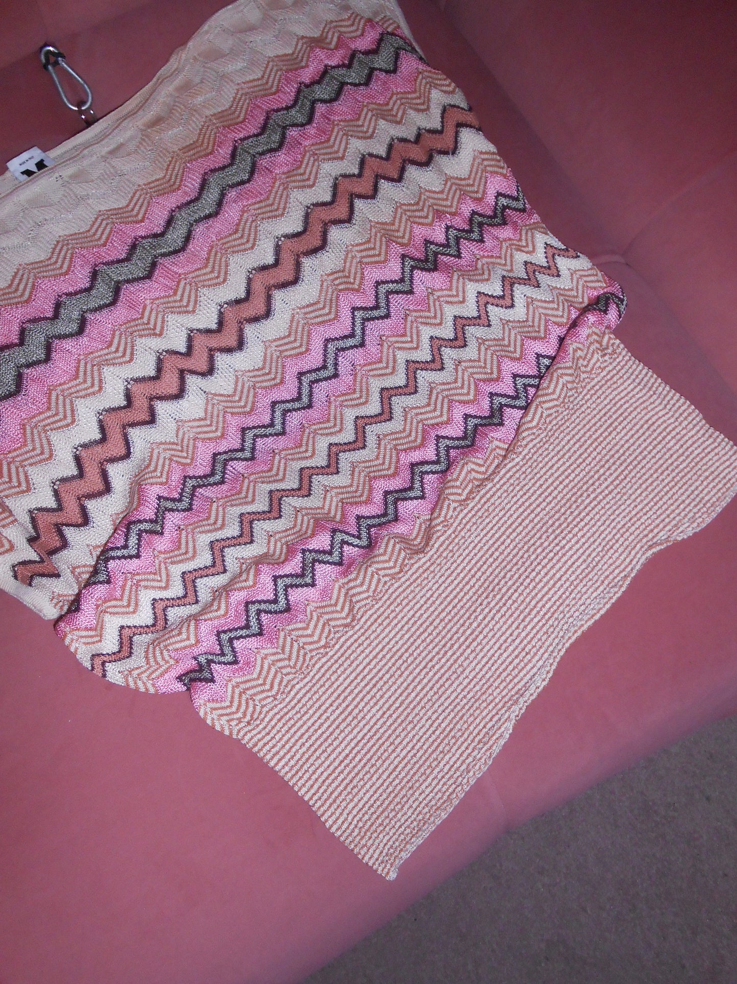 M MISSONI EARLY 2000S CHEVRON KNIT TOP
