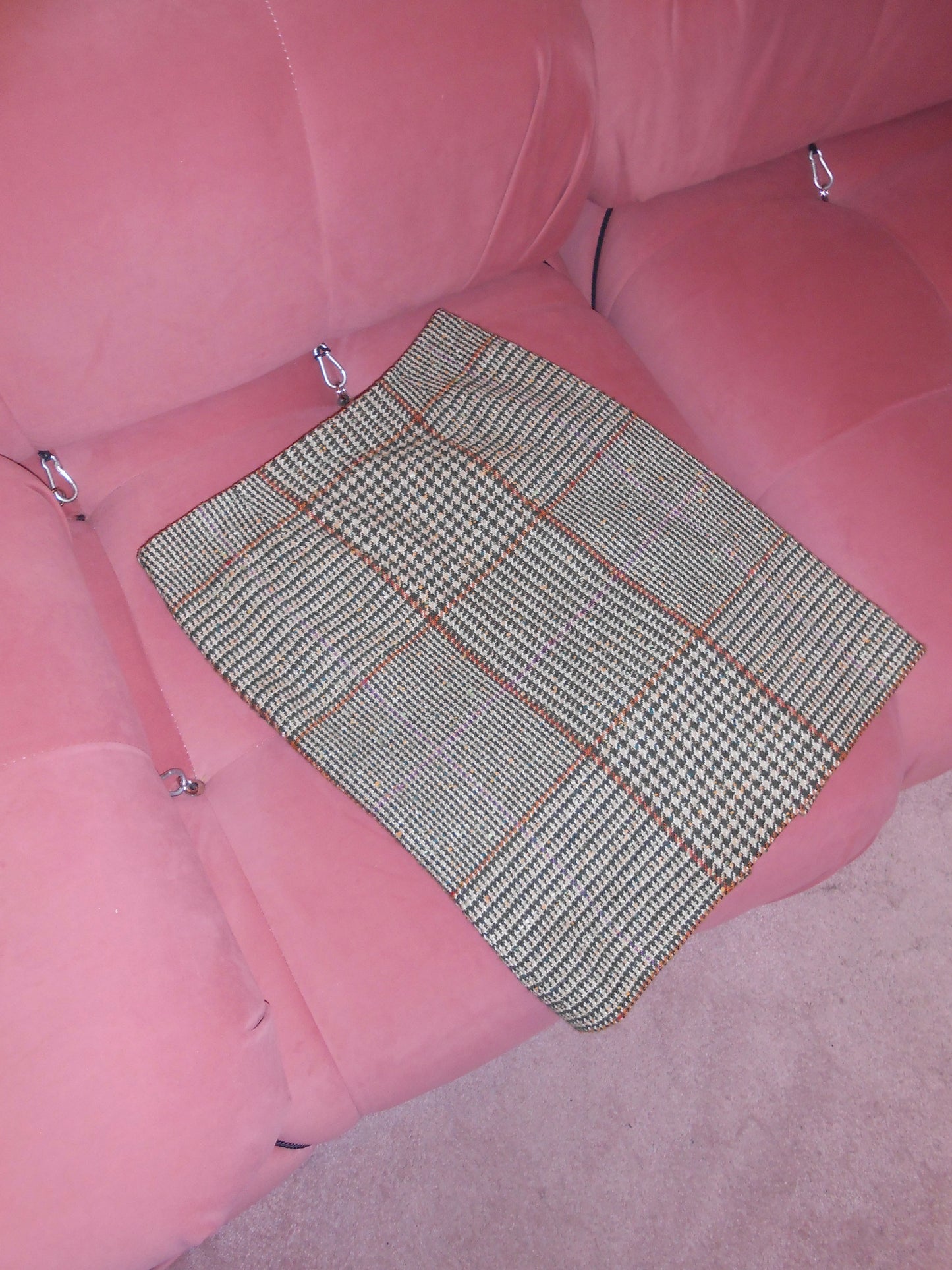 VALENTINO EARLY 2000S WOOL PLAID SKIRT