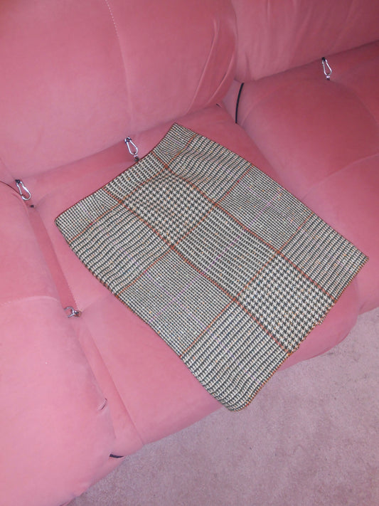 VALENTINO EARLY 2000S WOOL PLAID SKIRT