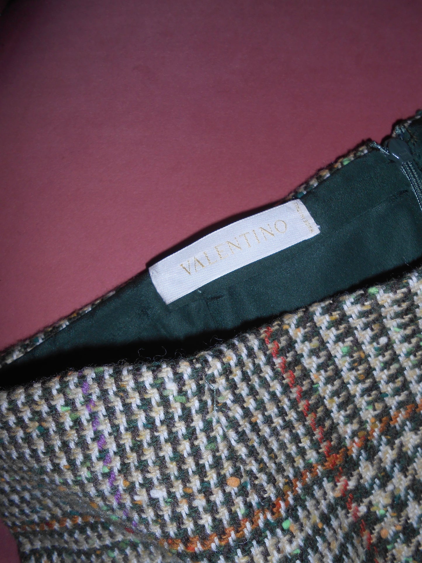 VALENTINO EARLY 2000S WOOL PLAID SKIRT