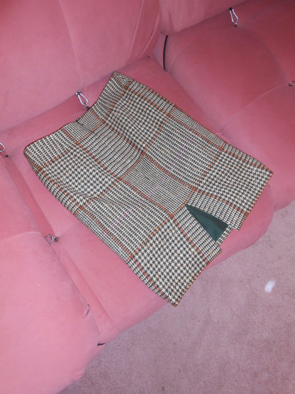 VALENTINO EARLY 2000S WOOL PLAID SKIRT