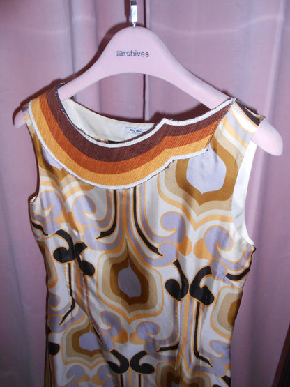 MIU MIU SS 2005 RUNWAY PRINTED SILK DRESS