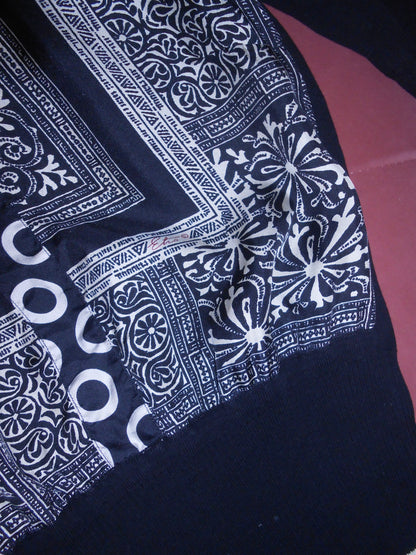 ETRO EARLY 2000S SILK & KNIT PRINTED TOP