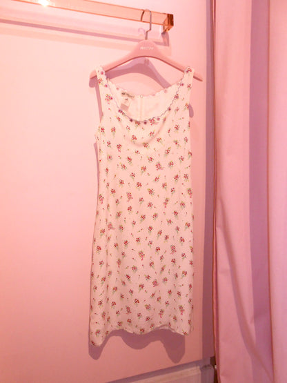 BLUMARINE EARLY 2000S SILK FLORAL MINI DRESS