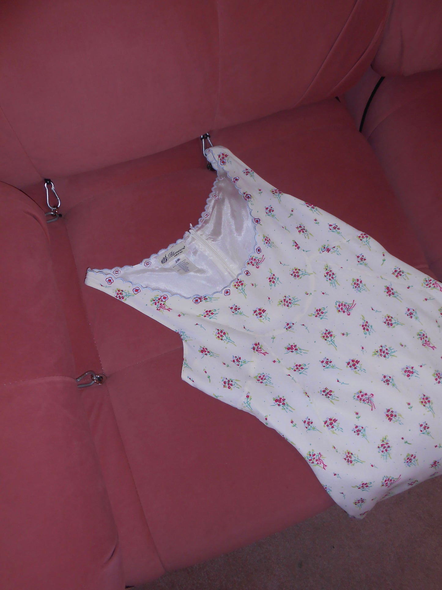 BLUMARINE EARLY 2000S SILK FLORAL MINI DRESS