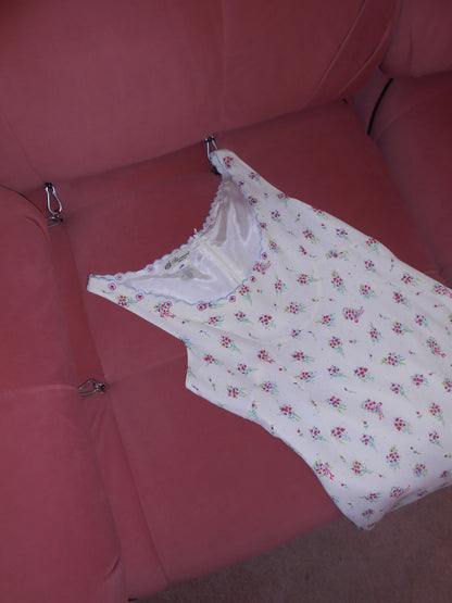 BLUMARINE EARLY 2000S SILK FLORAL MINI DRESS