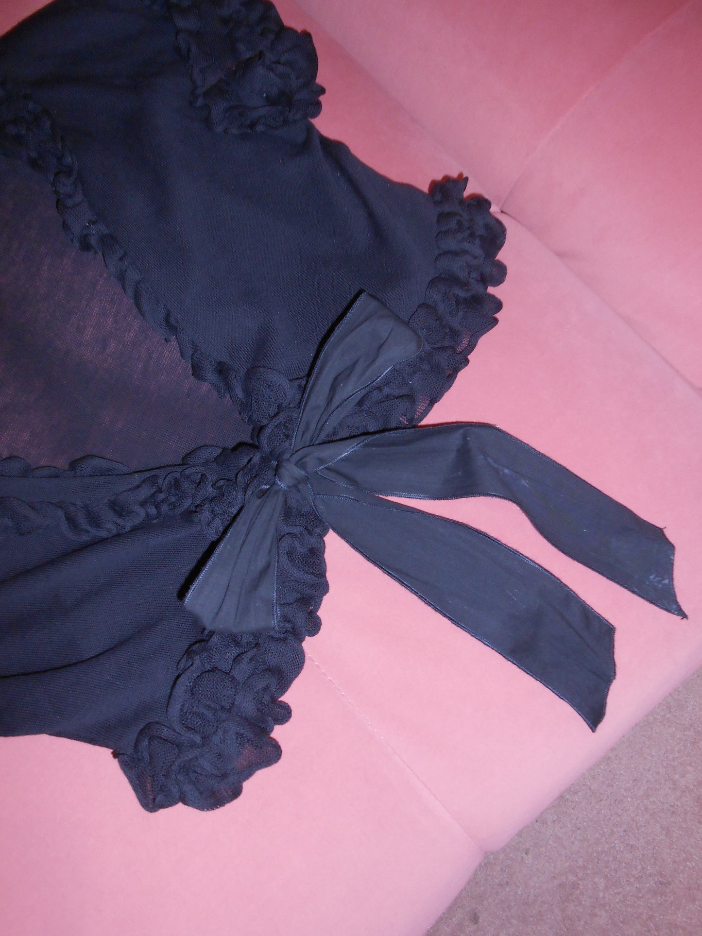 MOSCHINO JEANS EARLY 2000S RUFFLE WRAP TOP