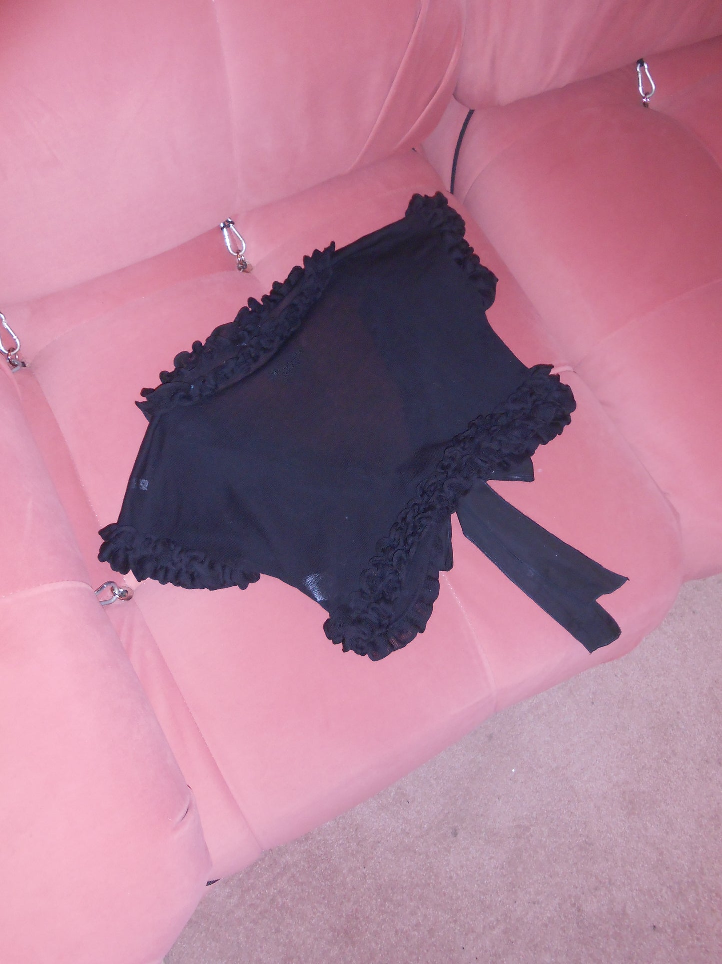 MOSCHINO JEANS EARLY 2000S RUFFLE WRAP TOP