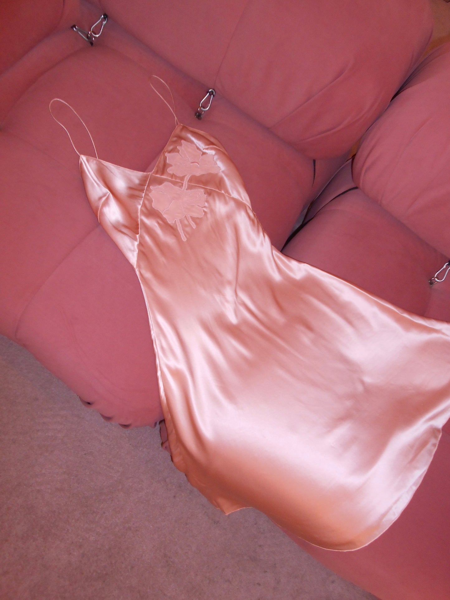 BLUMARINE EARLY 2000S SILK SLIP DRESS WITH FLOWER