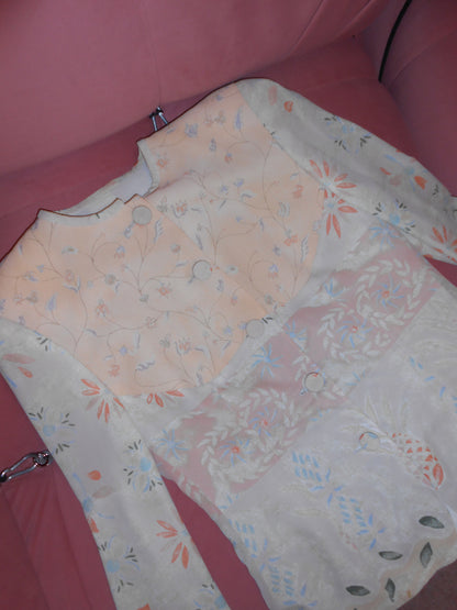 EMPORIO ARMANI 1990S FLORAL FITTED JACKET