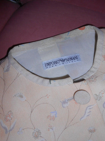 EMPORIO ARMANI 1990S FLORAL FITTED JACKET