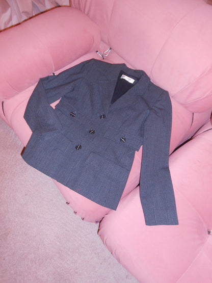 YVES SAINT LAURENT VARIATION 1990S PINSTRIPE WOOL SUIT