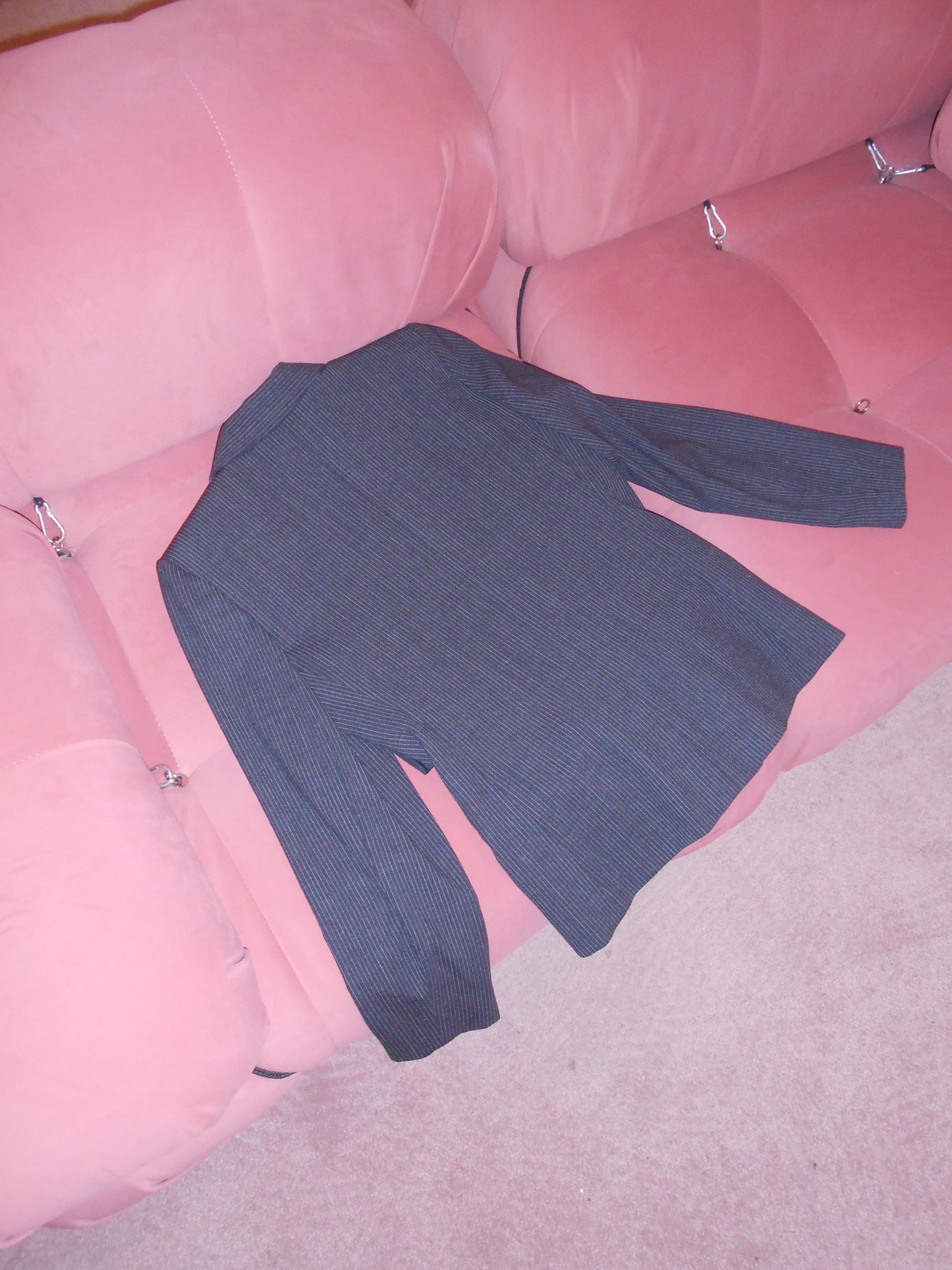 YVES SAINT LAURENT VARIATION 1990S PINSTRIPE WOOL SUIT