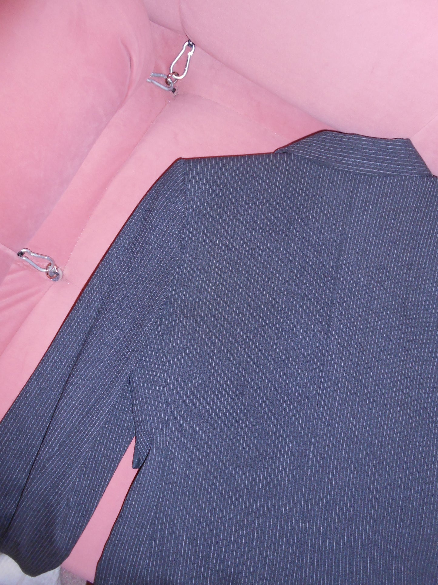 YVES SAINT LAURENT VARIATION 1990S PINSTRIPE WOOL SUIT
