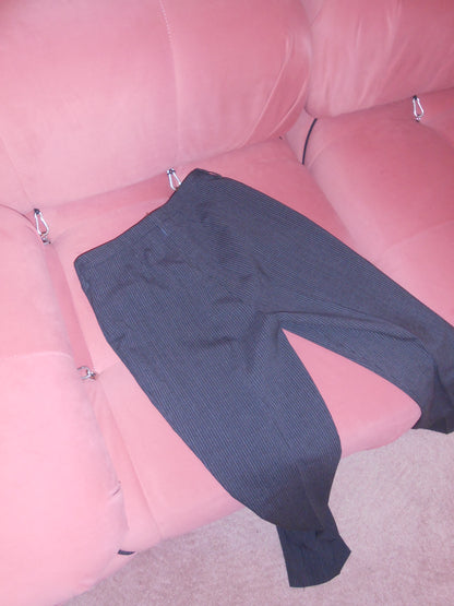 YVES SAINT LAURENT VARIATION 1990S PINSTRIPE WOOL SUIT